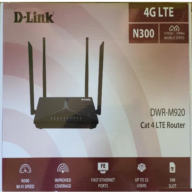 مودم روتر بی‌سیم خانگی 4G دی-لینک مدل DWR-M920 با شیار سیم‌کارت، پشتیبانی از 32 کاربر، سرع 102182733