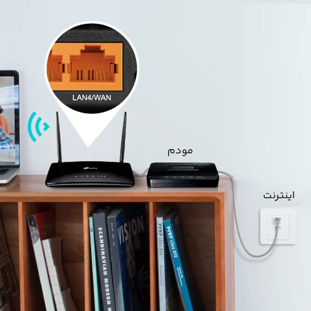 مودم روتر بیسیم 4G LTE تیپیلینک مدل TL-MR6400 با دو آنتن خارجی، شبکه Wi-Fi 2.4 گیگاهرتز 102182854