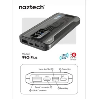 مودم 4G قابل حمل نزتک مدل 99G Plus با آنتن داخلی، درگاه USB Type-C، باتری 10000 میلی‌آمپری 102182623