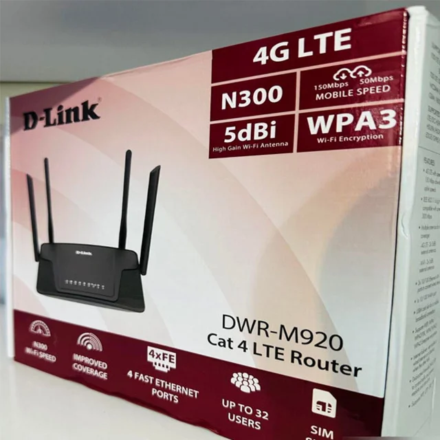 مودم روتر بی‌سیم 4G LTE دی-لینک مدل DWR-M920 با پشتیبانی از سیم‌کارت 3G/4G، سرعت تا 150 مگ 102182724